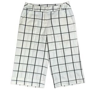 Lane Bryant Wide Leg Cuffed Cropped Plaid Pants 14